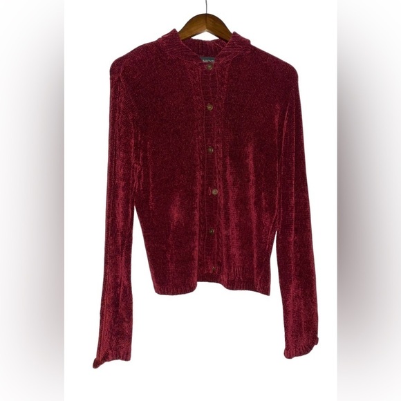 Vintage Bushwacker Y2K Button Up‎ Soft Knit Sweater Cardigan Long Sleeve Women L - Picture 1 of 7